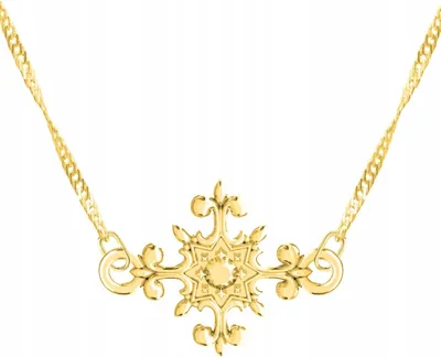 Immagine prodotto di Collana con croce in argento 925 placcata in oro - LAREZO