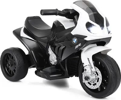Produktbild von 6 V Elektro-Dreirad-Motorrad - Aufsitzfahrzeug - Musik & Scheinwerfer - bis 3 km/h - Schwarz