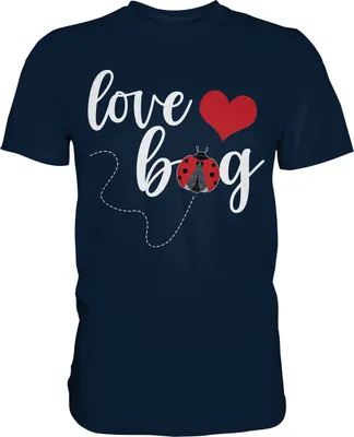 Produktbild von Marienkäfer Love Bug Insekten T-Shirt – Navy / 3XL