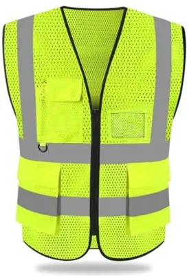 Productafbeelding van Reflecterend Veiligheidsvest 3XL - Geel Fietsvest met Ritssluiting