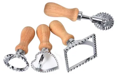Obrázek produktu pro Omgoods - Sada 4 razítek na ravioli pro přípravu těstovin