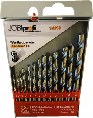 Produktbild von Jobi Metallbohrer-Set 2-8 mm 13-teilig HSS