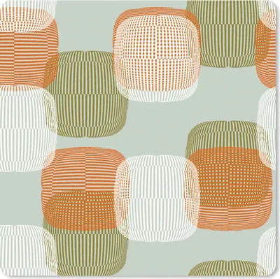 Produktbild von MuchoWow® Mauspad Mousepad Retro - Muster - Pastell 30x30 cm - Mousepads - Maus Mat - Pad - Mausunterlage - Gaming