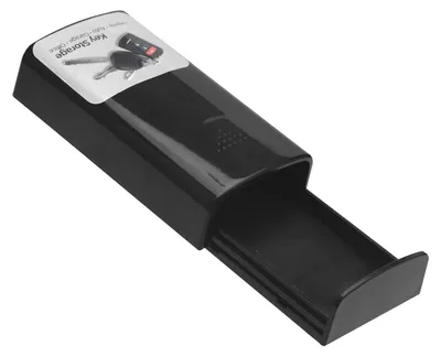 Obrázek produktu pro Magnetická schránka na klíče, robustní magnetický držák na klíče, černá barva