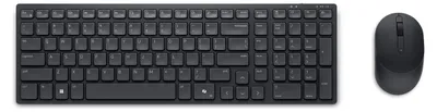 Produktbild von DELL Pro kompakte und leise Tastatur und Maus – KM555 - US international (QWERTY), Kabellos, RF Wireless + Bluetooth, Plunger key switch, QWERTY, Schwarz, Maus enthalten