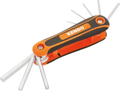 Produktbild von Sechskant-Schlüssel-Set auf Halter, 8 Stück - Kendo