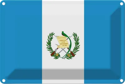 Produktbild von vianmo Blechschild 20x30 cm Guatemalas Guatemala Flagge Fahne Wappen