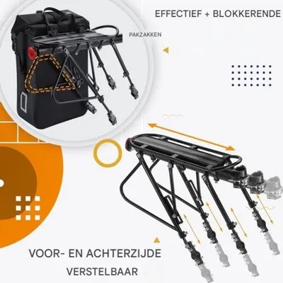 Image de Porte-bagages pour VTT - Porte-vélos - Robuste et durable - Maximum 140 KG