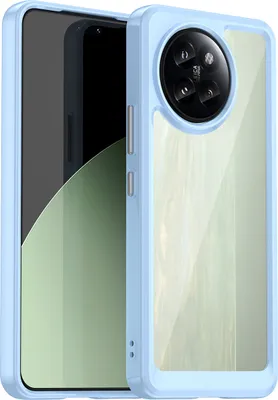 Produktbild von Schutzhülle für Xiaomi Civi 4 Pro Klar Rückseite Stoßfeste TPU Silikon Bumper Hülle Blau