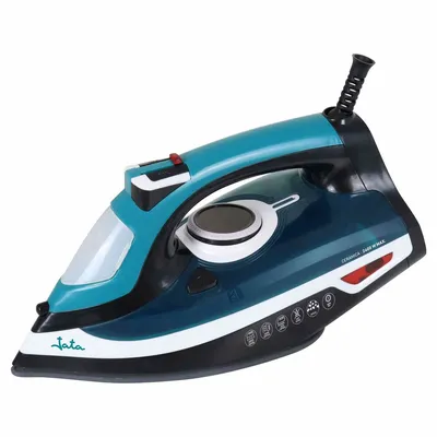 Image de JATA JEPL1221, Fer à vapeur, Surface de repassage en céramique, 160 g/min, Noir, Bleu, Gris, Blanc, 30 g/min, 0,35 l