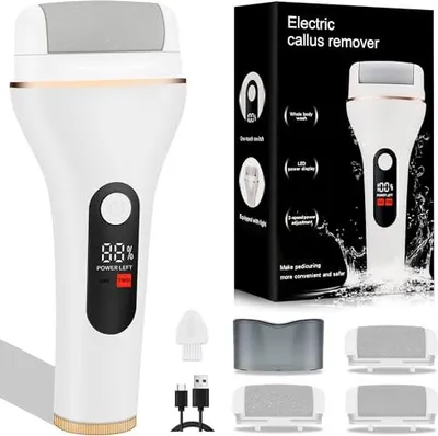 Produktbild von Hornhautentferner Elektrisch Professionell Hornhaut Entfernen mit LED-Anzeige & Licht, Wiederaufladbar Hornhauthobel Fuß Schaber Foot Callus Remover