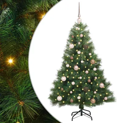 Obrázok produktu pre Umelý vianočný stromček s 150 LED-i Zelená 150 cm PE a PVC