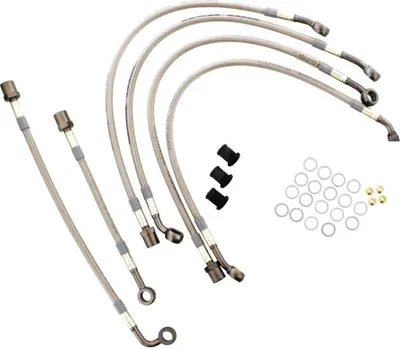 Produktbild von JMP 6 Bremsrohr-Kit aus Stahl 62-SU286-600.11.01 Anthrazit für Suzuki GSF 1200 SA BANDIT