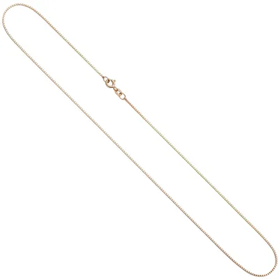 Produktbild von 0,8mm feine Venezianerkette Kette Collier aus 925 Silber rotgold vergoldet 45cm