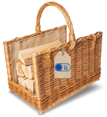 Obrázek produktu pro Creative Home Krbový koš Koš na dřevo Koš na palivové dřevo 45 x 30 x 47 cm Obdélníkový proutěný koš na palivové dřevo Koš na palivové dřevo