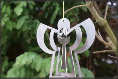 Produktbild von Engel aus Edelstahl / Weihnachtsdeko / Windspiel