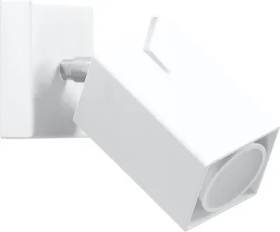 Produktbild von Wandstrahler, Stahl weiß, Spot verstellbar, H 15 cm
