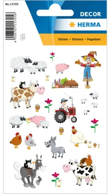 Produktbild von HERMA Little Farm, 72 Stück(e), Mehrfarbig