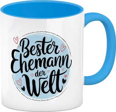 Produktbild von Bester Ehemann der Welt Kaffeebecher in hellblau
