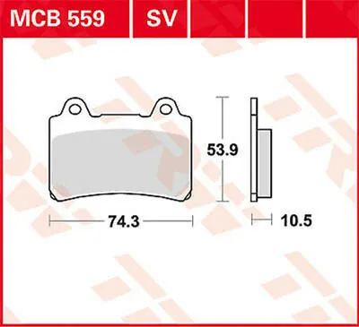 Immagine prodotto di TRW Set di pastiglie freno MCB559SV SRX600 1XL