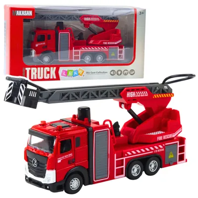Image de Camion de pompiers avec des sons de lumières de pulvérisation d'eau de tuyau de flèche