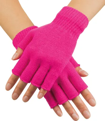 Produktbild von Fingerlose Handschuhe neon-pink