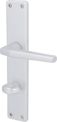 Produktbild von Alpertec WC-Langschildgarnitur Tanja Aluminium F1 silber eckig
