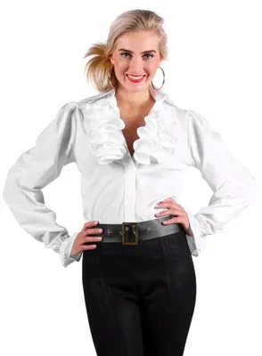 Produktbild von Rüschenbluse mit Jabot weiß Größe: M