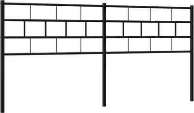 Produktbild von vidaXL Ersatz-Kopfteil Metall Schwarz 200 cm