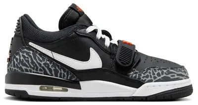 Zdjęcie produktu dla Jordan Legacy 312 Low, czarno-białe z pomarańczowymi akcentami (wersja dla dziewcząt - GS), rozmiar EU 38