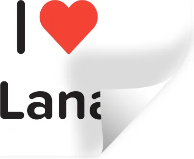 Produktbild von MuchoWow® Wandtattoo Wandsticker Wandaufkleber Ich liebe - Lana - Mädchen 80x60 cm Selbstklebend und Repositionierbar - Faltenfrei