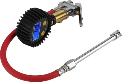 Produktbild von Reifenfüller, Luftleitungs-Reifenpumpe mit digitalem Manometer-Tester, universell für Auto, Motorrad, 3–200 PSI