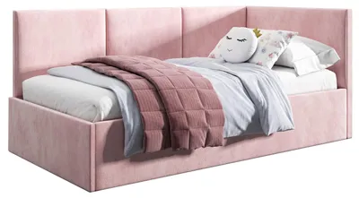 Produktbild von Belvedo Polsterbett 80x200 cm - Rosa - mit Bettkasten - Stoff Jasmine 61 Samt - Supreme Asti