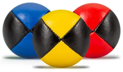 Produktbild von Jonglierbälle Jonglierset Jonglierball-Set - 3 Stück - 62 mm - Kunstleder - Für Kinder und Anfänger