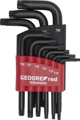 Produktbild von GEDORE red R36405009 Winkelschraubendrehersatz TX T10-50 9-teilig, 3301354