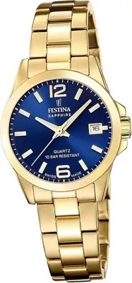 Produktbild von Festina Damenuhr Swiss Made Armbanduhr Edelstahl gold D2UF20050/3