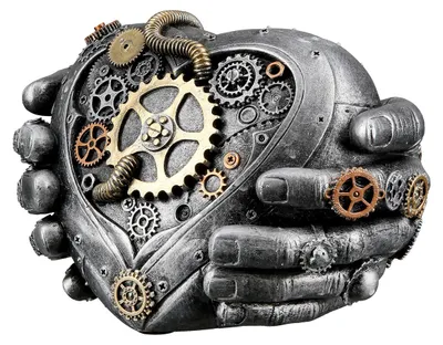 Image de Gilde Skulptur Steampunk Herz i.Händen