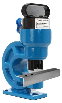 Obrázek produktu pro Hydraulický lis, hloubka výřezu 95 mm, maximální průměr otvoru 3/4 palce, rozměry výřezových nástrojů od 3/8" do 3/4", tloušťka zpracovávaného materiálu do 10 mm, celková hmotnost 17,6 kg