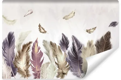 Produktbild von Muralo Vlies Fototapete bunte FEDERN Abstraktion für Wohnzimmer 135 cm x 90 cm