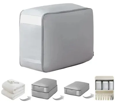 Selbstkomprimierender Organizer, platzsparend, groß, 52x42x30 cm, Satin