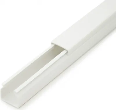 Produktbild von 1m Kabelkanal Weiß Selbstklebend, 1,6 x 1,6 x 100 cm / 1 x 1m