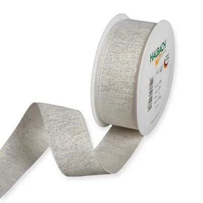 Produktbild von Lurexband 35 mm x 20m weiß-silber