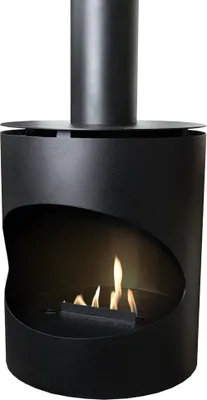 Produktbild von Xaralyn Bioethanol-Kamin - Decken-Kamin Silo - Metall - 2 kW Heizleistung - hängender Kamin - runder Kamin - echte Flammen - kein Schornstein erforderlich