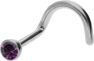 Produktbild von PIERCINGLINE Chirurgenstahl Nasenstecker Spirale KRISTALL