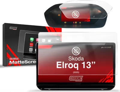Immagine prodotto di Pellicola opaca 2 in 1 per display auto Skoda Elroq 13" (2025), Grizz Protector