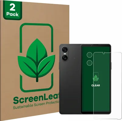 Produktbild von 2x ScreenLeaf Schutzfolie für Sony Xperia 10 VI (Display+Kamera) nachhaltiger Displayschutz Display Schutz Folie Klar Transparent