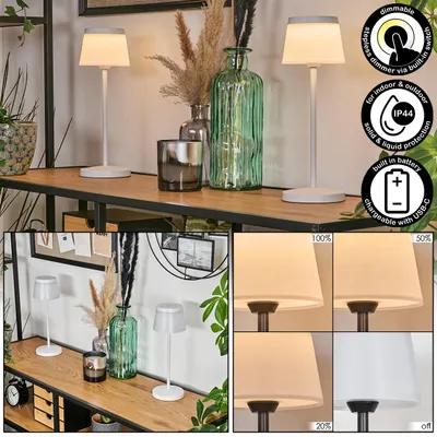 Produktbild von Spinea dimmbare Tischlampe aus Metall/Kunststoff in Weiß