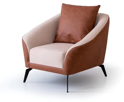 Produktbild von r Leder Sessel Moderner 1-Sitzer Lehnsessel Wohnzimmer Möbel