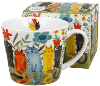 Zdjęcie produktu dla Porcelanowy kubek Cat´s World Garden Felines