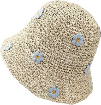 Produktbild von Handgefertigte Sonnenhut - Breekrantige Strohsonnenhut - Strandhut - Frauen - Beige - Handgefertigt